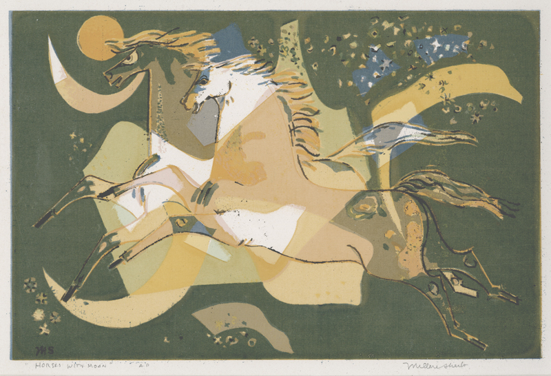 Horses with Moon by Millard Owen Sheets