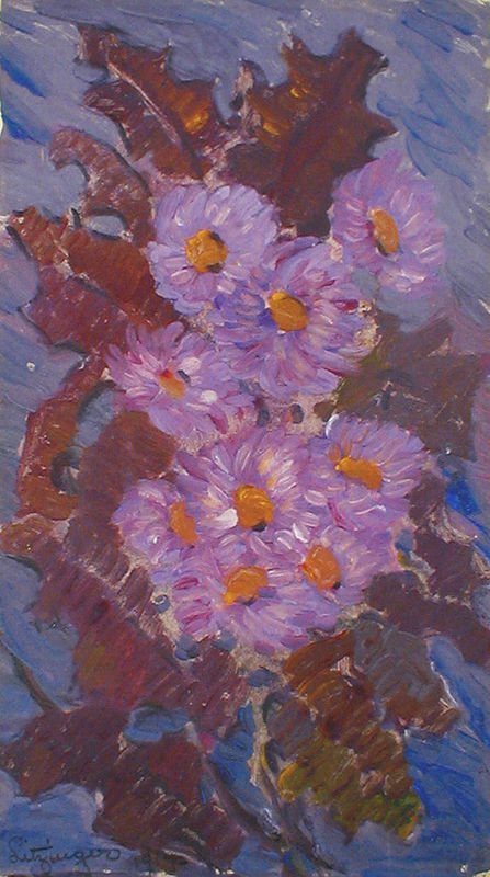 Dahlias-Study in Lavender by Dorothea Litzinger