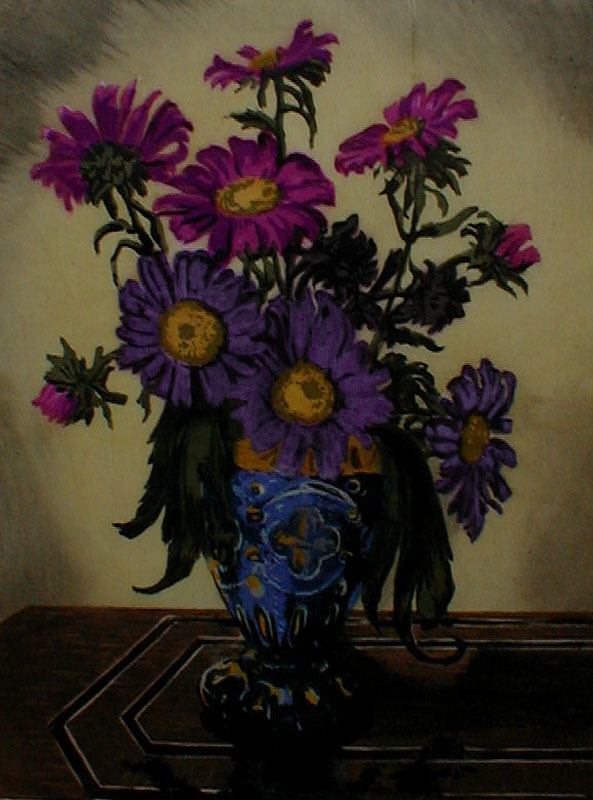 (Asters in Vase) by Hugo Noske