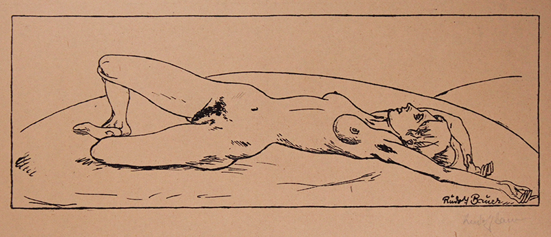 (nude, prone) by Rudolf Bauer
