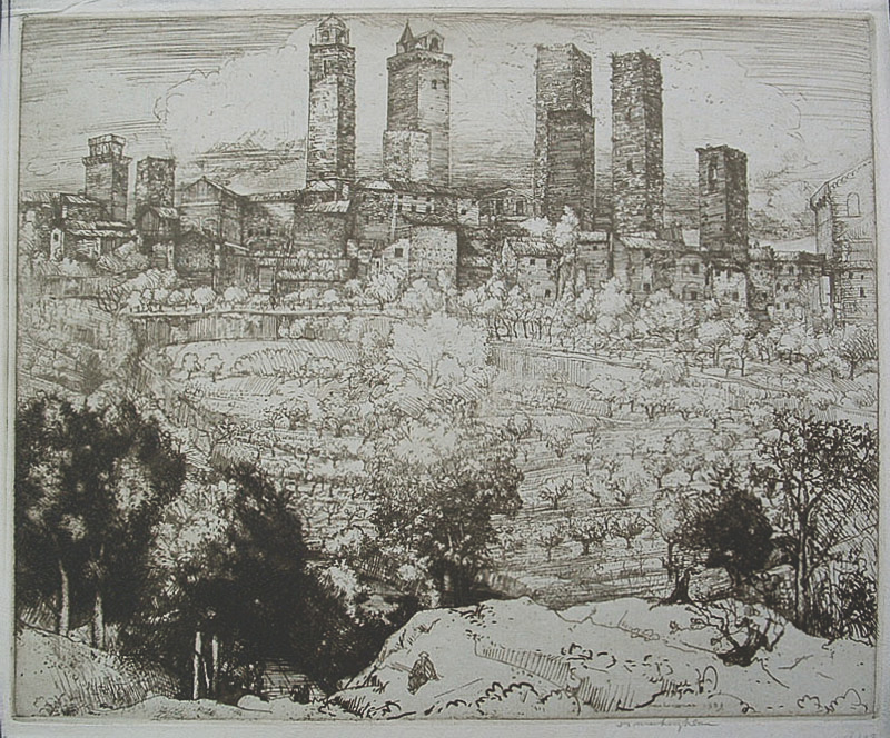The City of Towers (San Gimignano) by Donald Shaw MacLaughlan