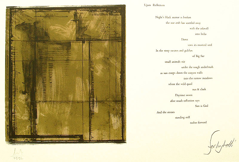 Upon Reflection ( poem by Lawrence Ferlinghetti) by Patrick Surgalski