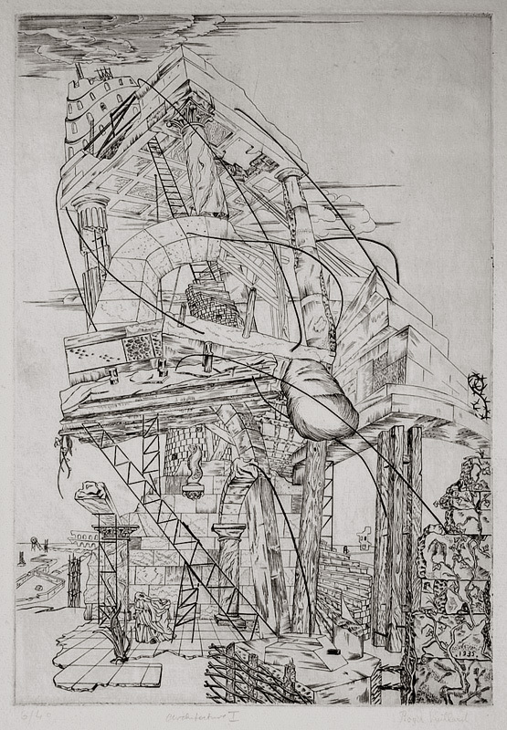 Architecture I (Economic Dirigee; The New Deal; The Tower) by Roger Vieillard