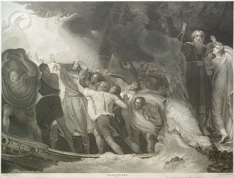 Shakespeare Gallery folio, Tempest, Act I, Scene I; (after a painting by George Romney) by Benjamin Smith