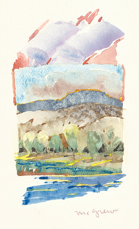 Untitled (landscape with river) by Bruce McGrew