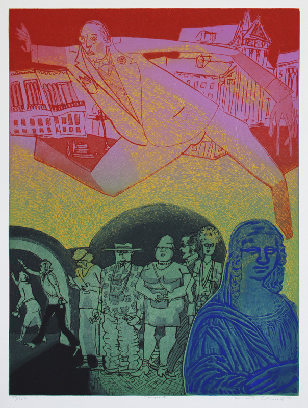 Pursuit   (from the Death in Venice) by Warrington Colescott