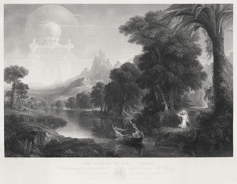 The Voyage of Life - Youth (after the painting by Thomas Cole) by James Smillie