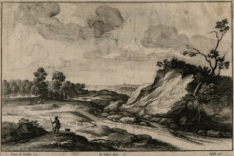 Der Jager (The Hunter); after Louis de Vadder by Wenceslaus Hollar