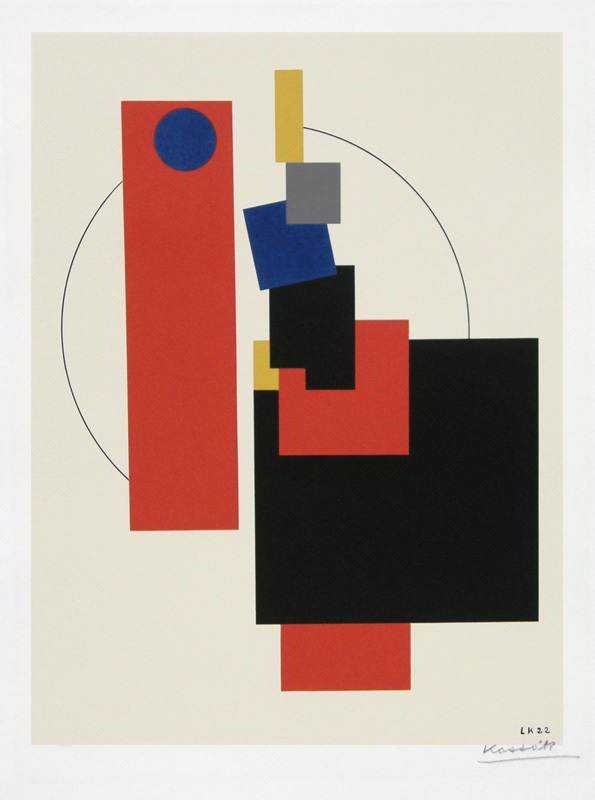 Bildarchitectur Kassak (screenprint from the portfolio of ten images) by Lajos Kassak