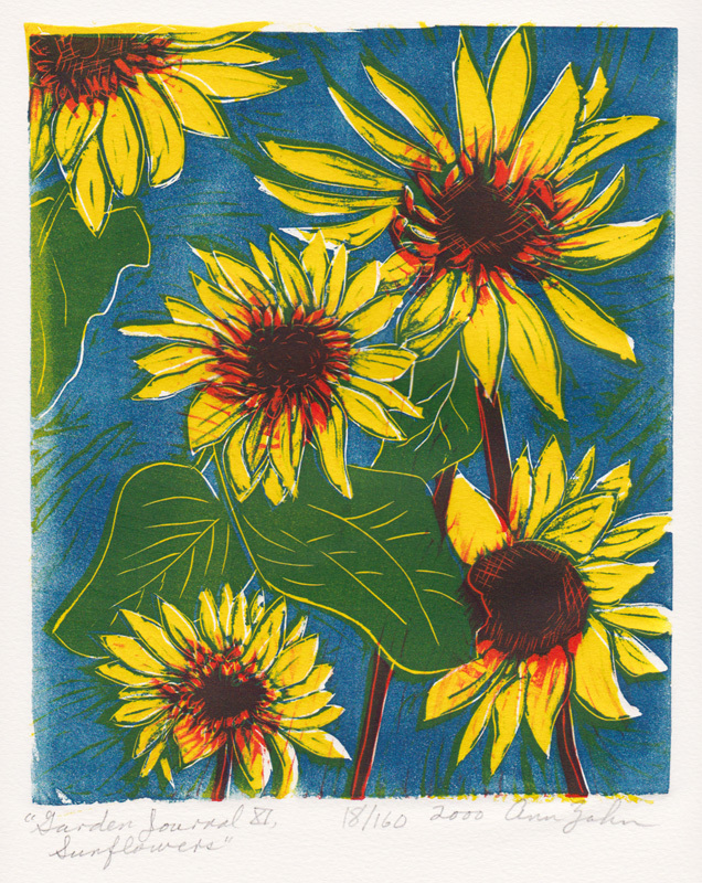 Garden Journal XI, Sunflowers by Ann Zahn
