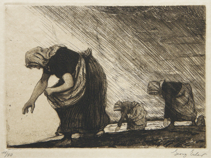 Ahrenleserinnen (Gleaners) by Georg Erler