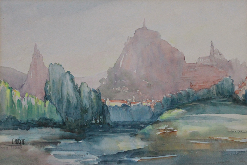 Morning in Le Puy/The Three Landmarks of Le Puy by Cora May Boone