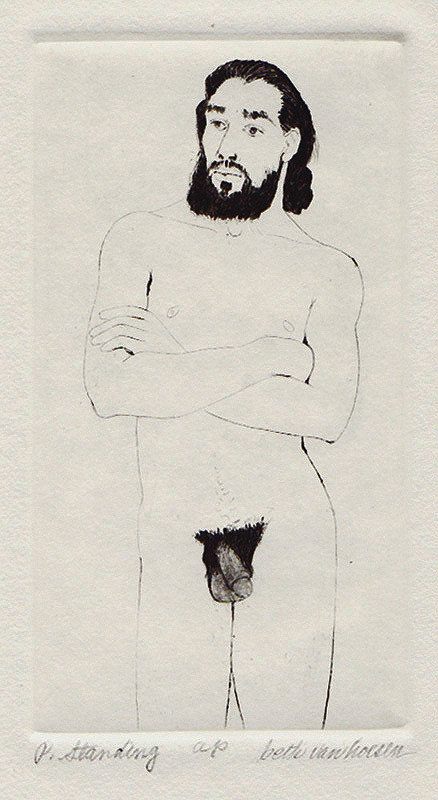 P. Standing: No. 6 from The Nude Man series by Beth Van Hoesen