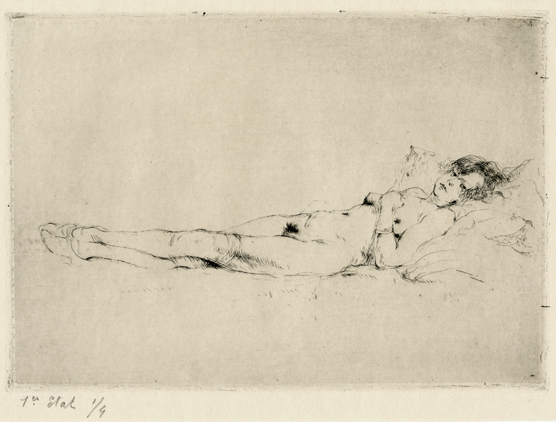 Femme Nue Allongée (Nude Woman, Reclining) by Auguste Brouet