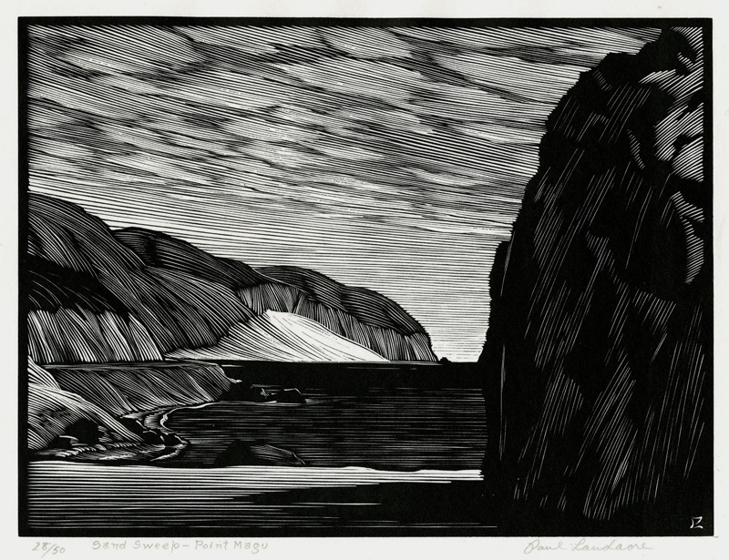 Sand Sweep, Point Magu (sic) by Paul Hambleton Landacre Annex