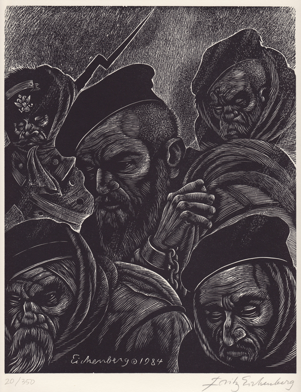 Dostoevsky (from Homage, a portfolio of 12 portraits) by Fritz Eichenberg