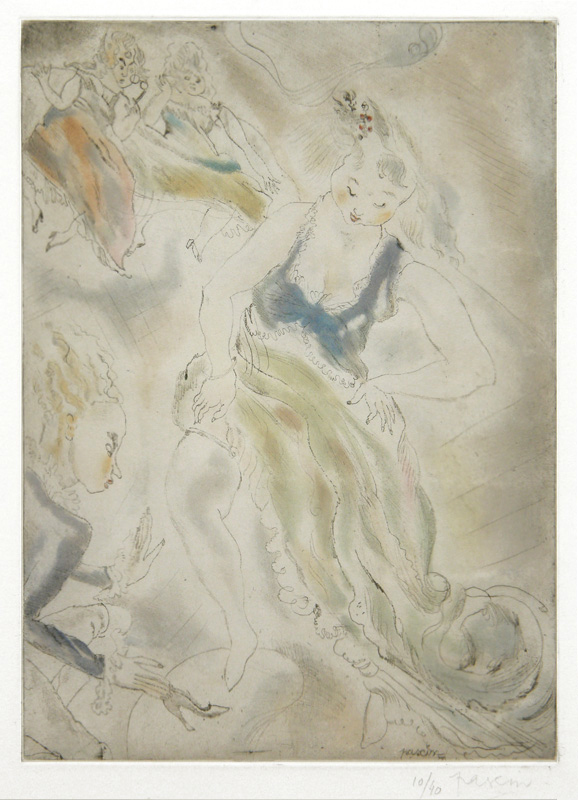 Cinderellas Foot Being Fitted (from the portfolio Cendrillon) by Jules Pascin