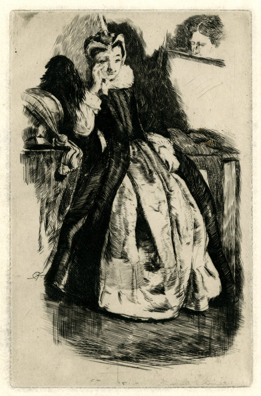 Elizabethan Lady by Charles Samuel Keene