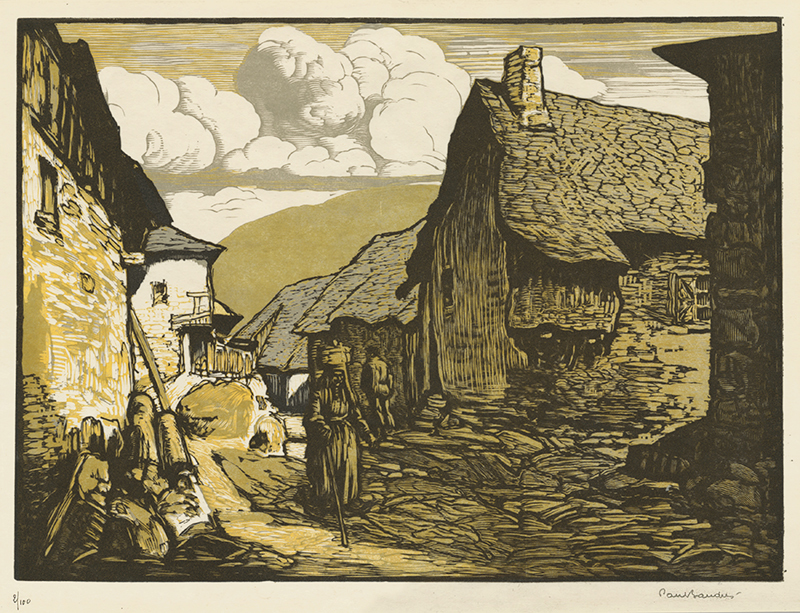 (French mountain village) by Paul Baudier