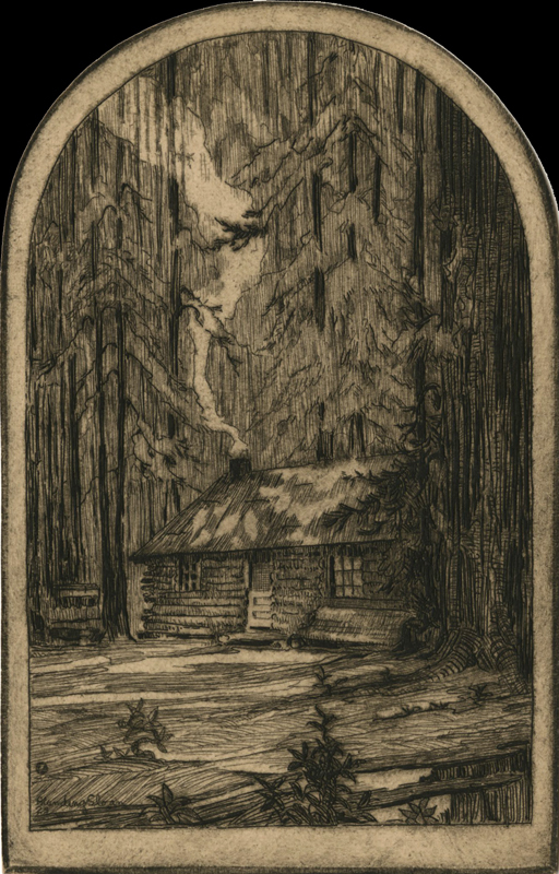 Untitled (cabin in the woods) by James Blanding Sloan