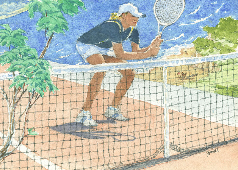 Waiting (Tennis Player) by John Burton Norall