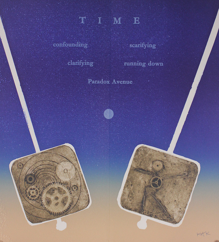 It’s About Time (portfolio containing 6 color collagraphs) by Karl Kasten