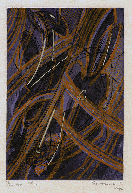 Feu sous leau (Fire Under the Water) by Stanley William Hayter