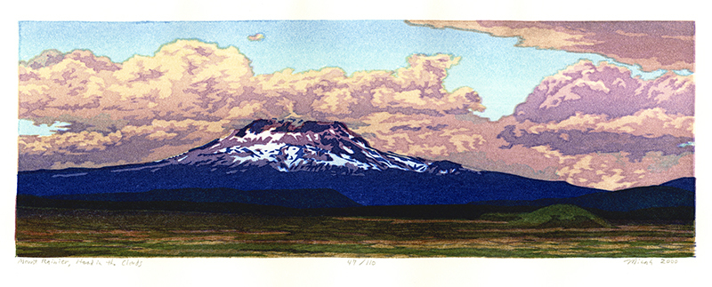 Mount Rainier, Head in the Clouds by Micah Schwaberow