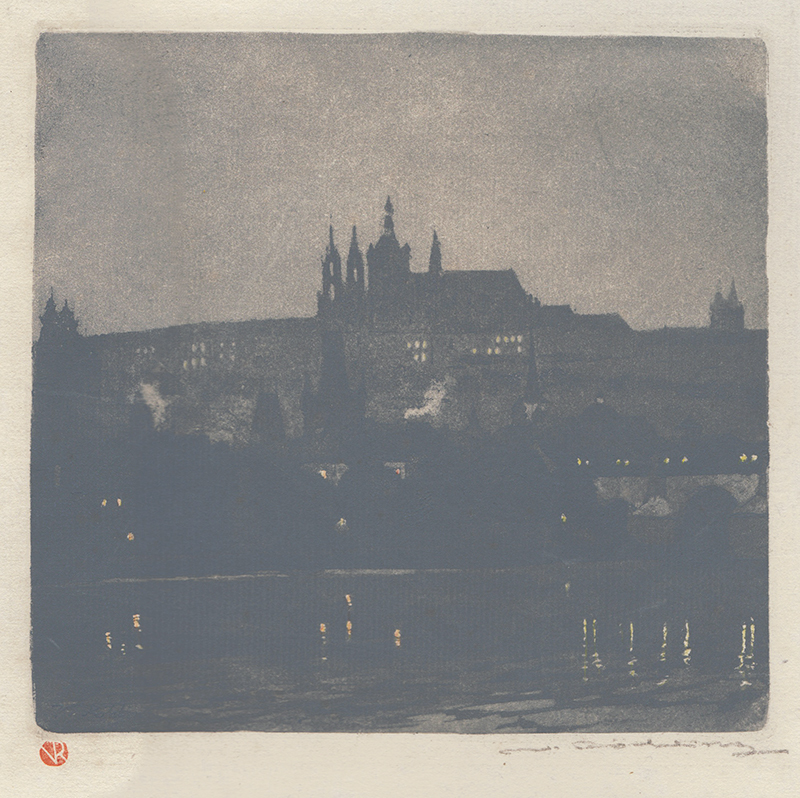 Untitled (view of Hradcany Castle district, Prague) by Vladislav Rohling