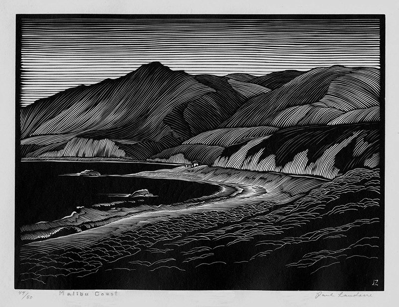 Hills and the Sea, Malibu Coast (aka: Malibu Coast) by Paul Hambleton Landacre