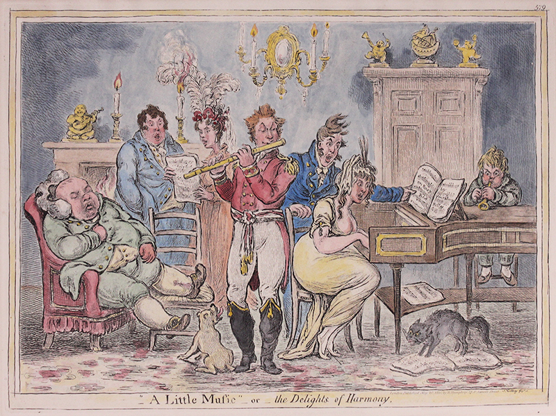 A Little Music_ or _ the Delights of Harmony. by James Gillray