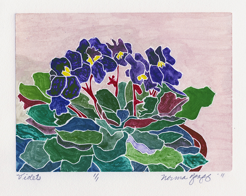 Violets by Norma Pfaff