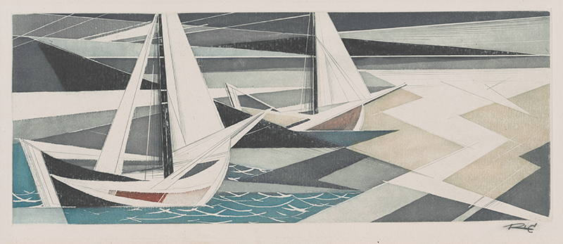 Untitled (sailboats) by Unidentified