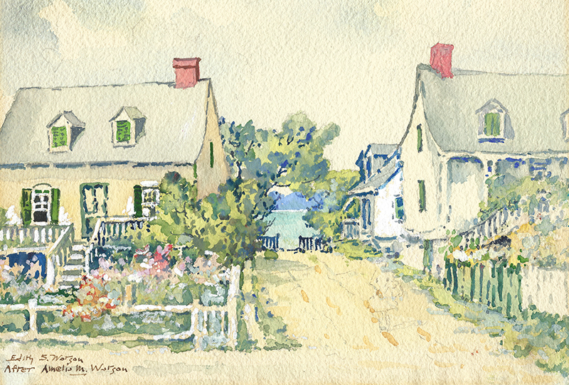 Untitled - New England houses by Edith Sara Watson