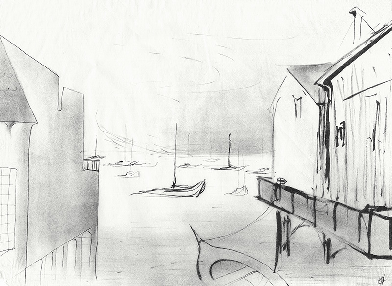 Untitled (view of a marina) by Arthur George Murphy