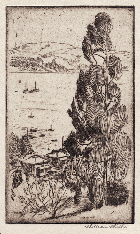 Untitled (view of San Francisco Bay from a hillside) by William Hancock Wilke
