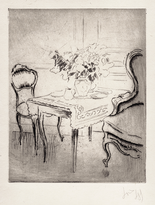 Chaise, Table, Fauteuil (from Quelques Unes par Francis Carco) by Louis Legrand