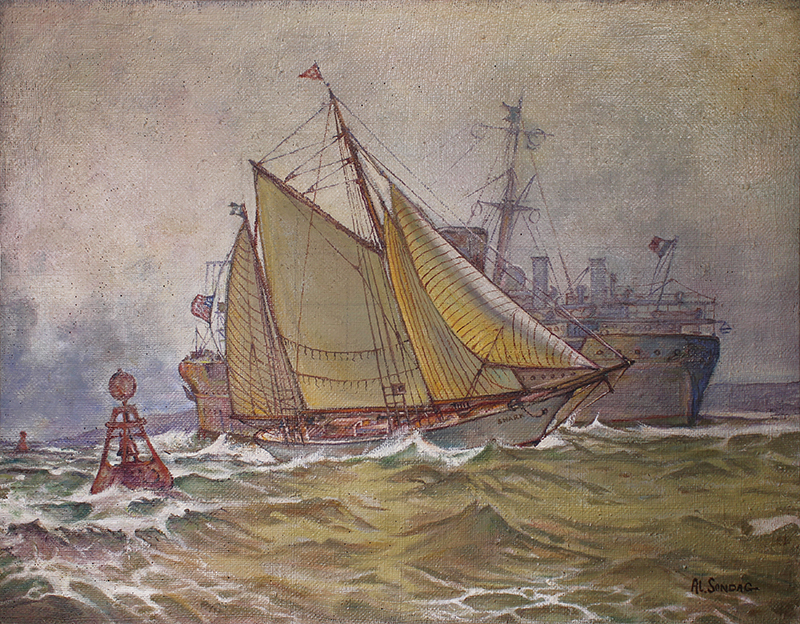 Jack Londons The Snark, Port of Tahiti, 1907 by Alphonse Emile Sondag