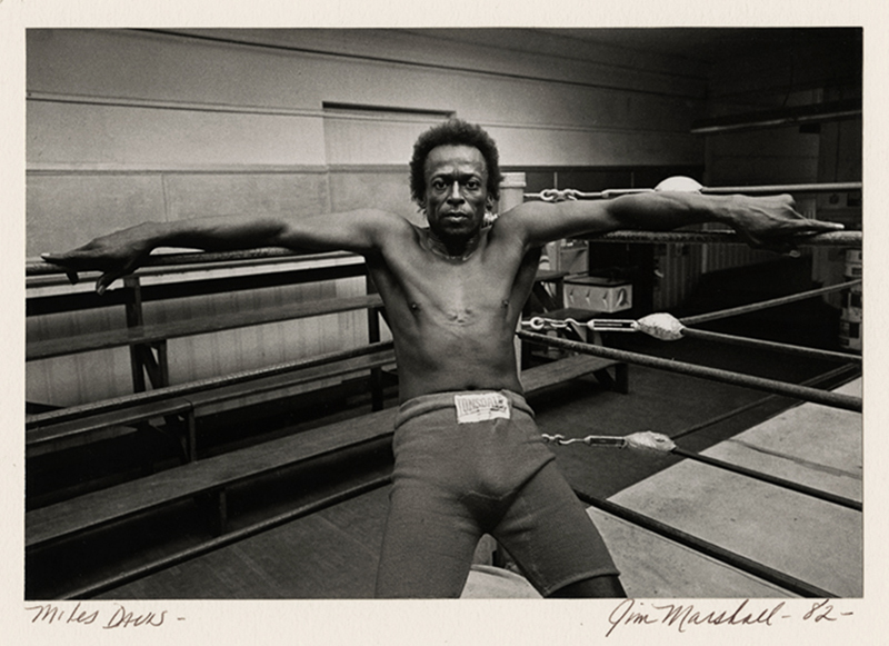 Miles Davis (a.k.a. Miles Davis - Newmans Gym SF) by James Joseph (Jim) Marshall