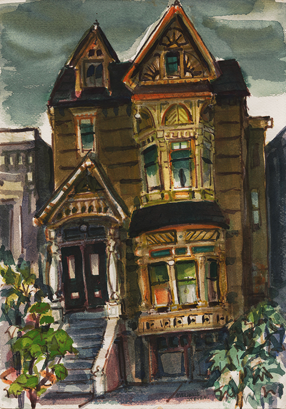 (San Francisco Victorian) by Marjorie Beryll Leach Stevens