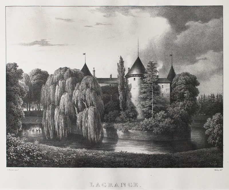 LaGrange (East/n View) from the suite: Views of LaGrange - the Residence of General Lafayette, after Isidore-Laurent Deroy by Alvan Fisher