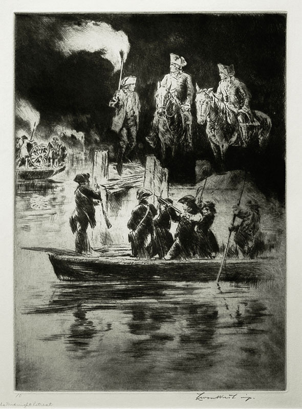 The Midnight Retreat (from the Bicentennial Pageant of George Washington portfolio) by Levon West