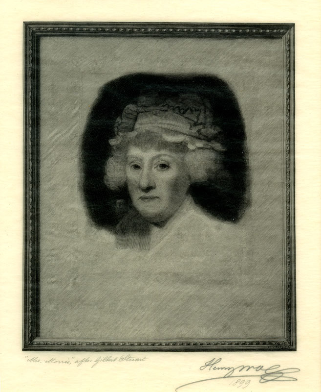 Mrs. Morris   (after Gilbert  Stuart) by Henry Wolf