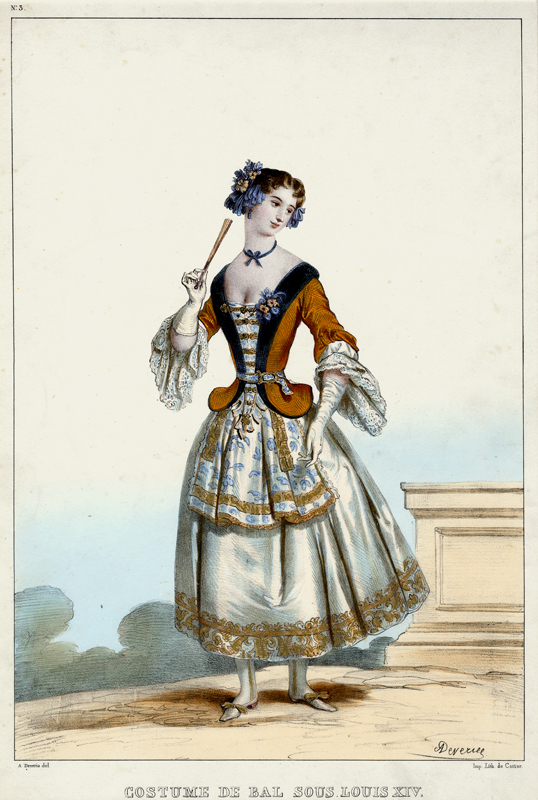 Costume De Bal Sous Louis XIV by Achille Deveria