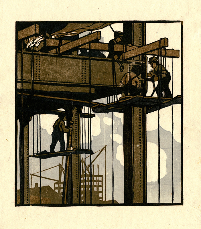 The Builders aka From My Studio Window by Gustave Baumann