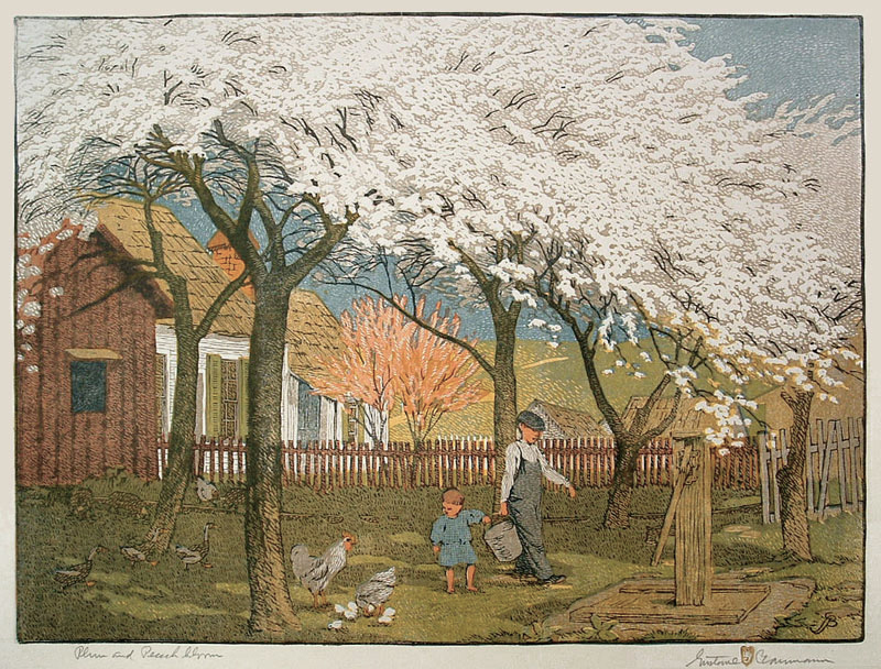 Plum and Peach Bloom by Gustave Baumann