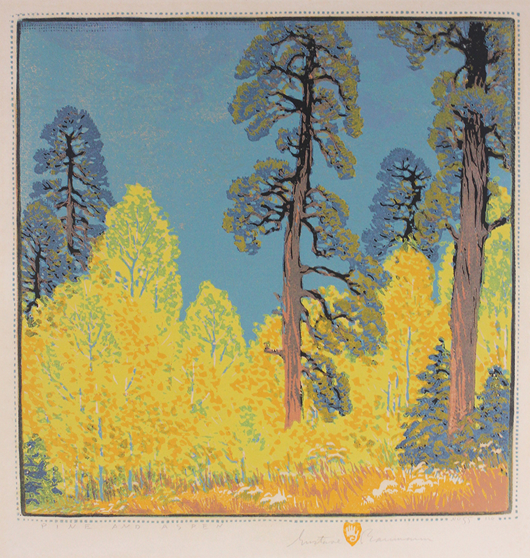 Pine and Aspen by Gustave Baumann