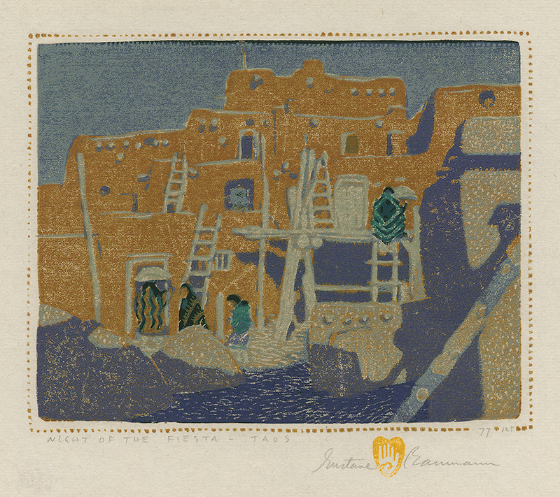 Night of the Fiesta-Taos by Gustave Baumann