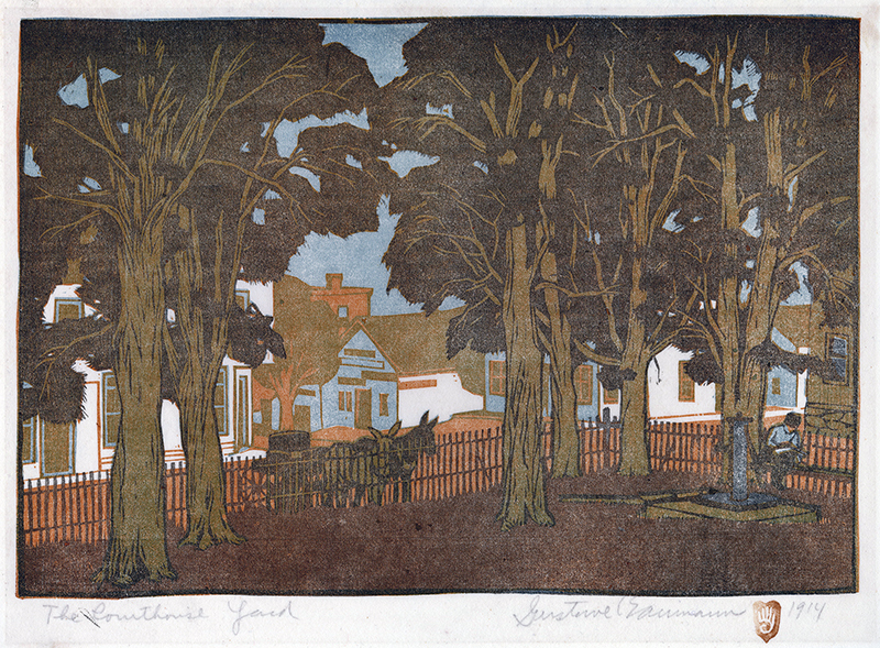 The Courthouse Yard by Gustave Baumann