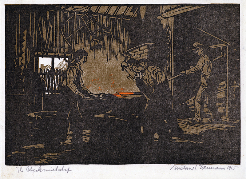 The Blacksmith Shop by Gustave Baumann